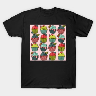 Cupcakes pattern pink T-Shirt